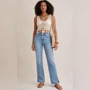 H&M Jeans Light Wash Split Hem 6